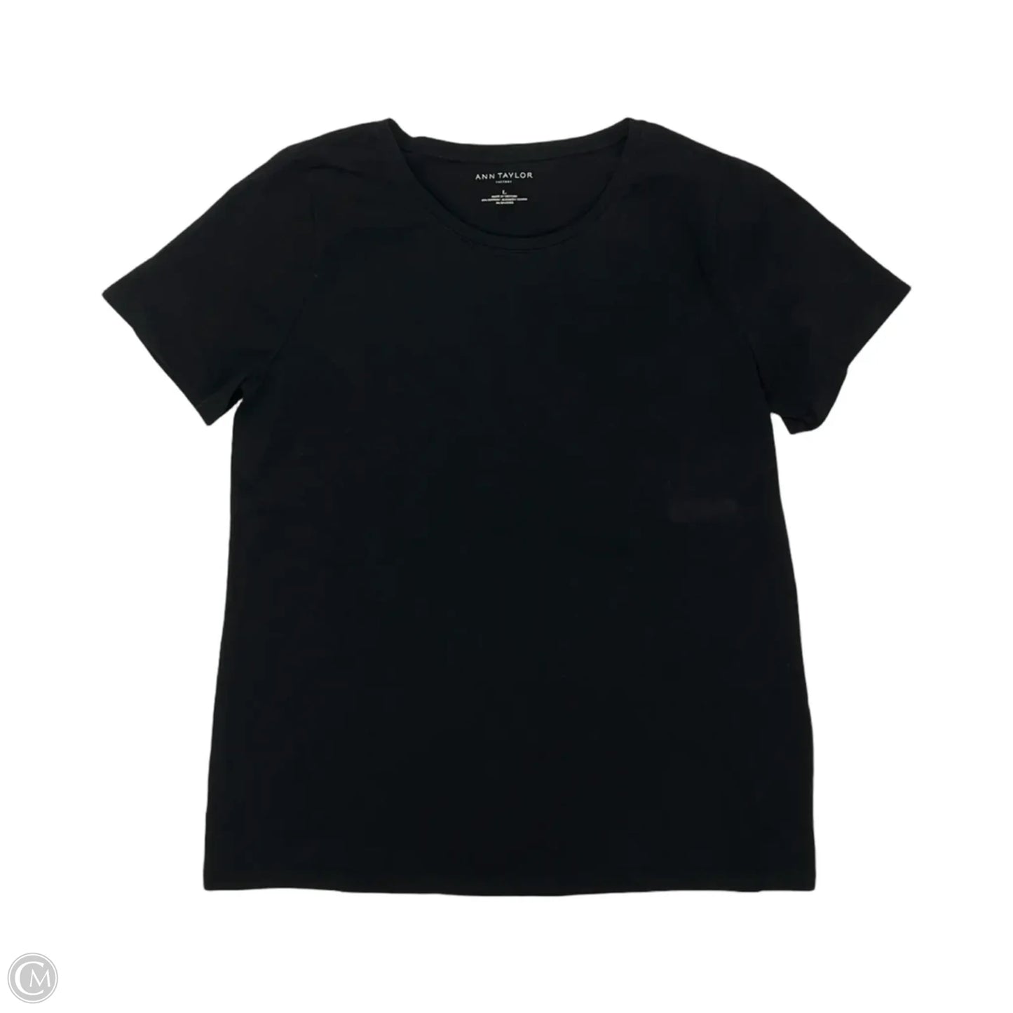 Top Short Sleeve Basic By Ann Taylor In Black, Size: L