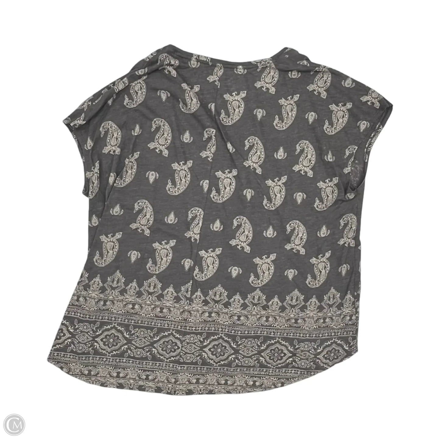 Top Short Sleeve By Maurices In Grey, Size: 3x