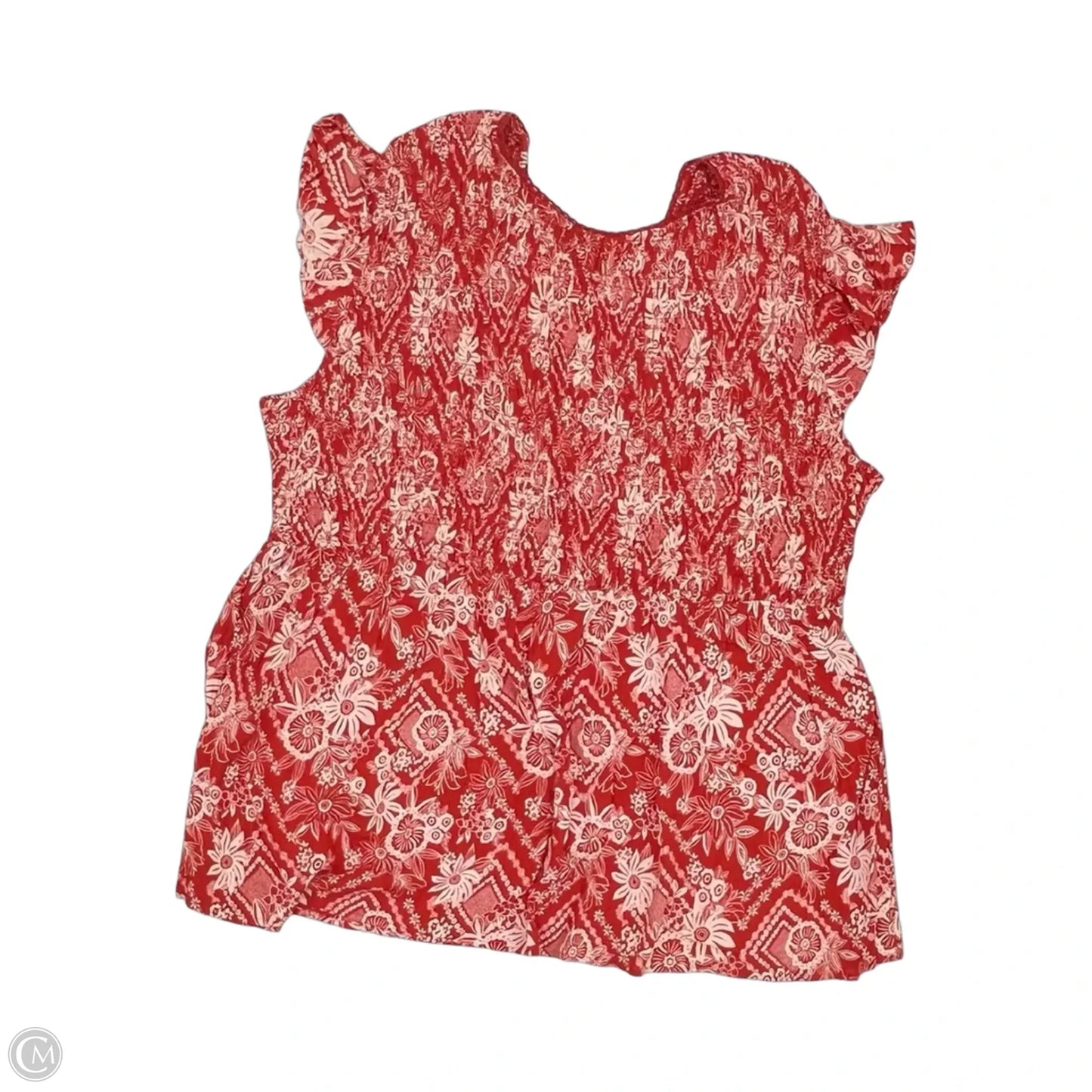Top Short Sleeve By Angie In Red, Size: 3x