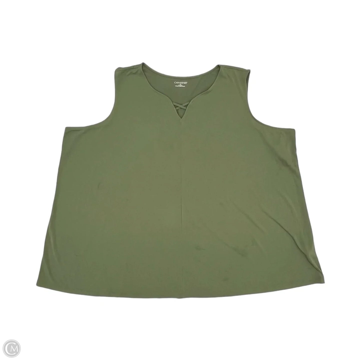 Blouse Sleeveless By Catherines In Green, Size: 4x