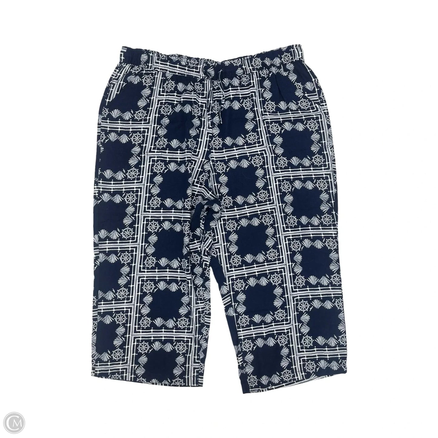 Pants Linen By Sonoma In Blue & White, Size: 3x