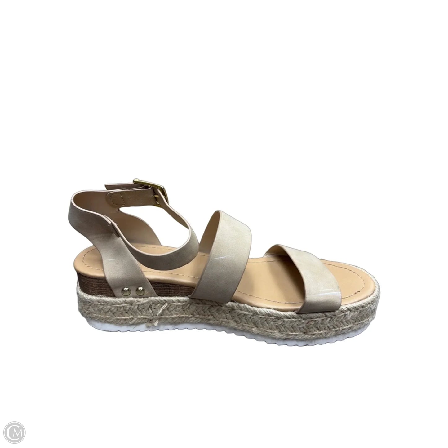 Sandals Heels Platform By Soda In Tan, Size: 9