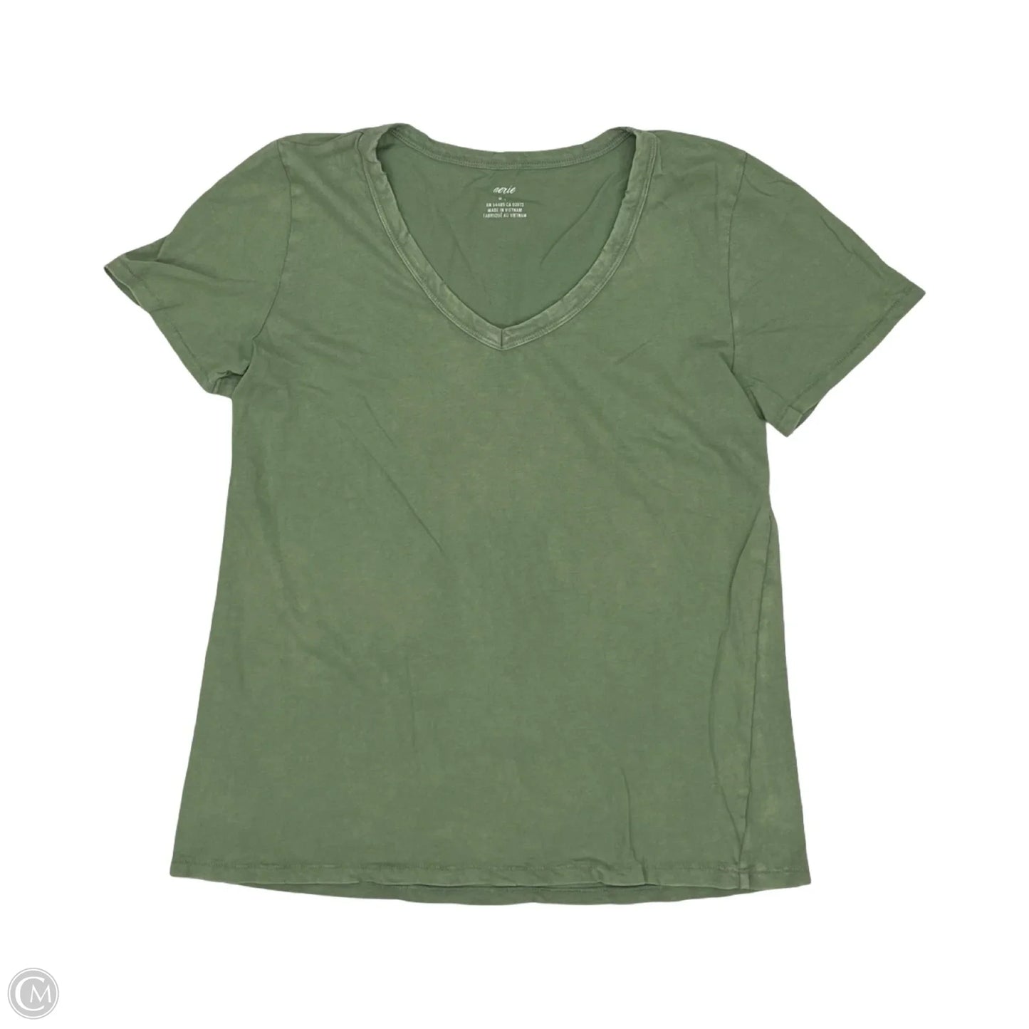 Top Short Sleeve Basic By Aerie In Green, Size: S