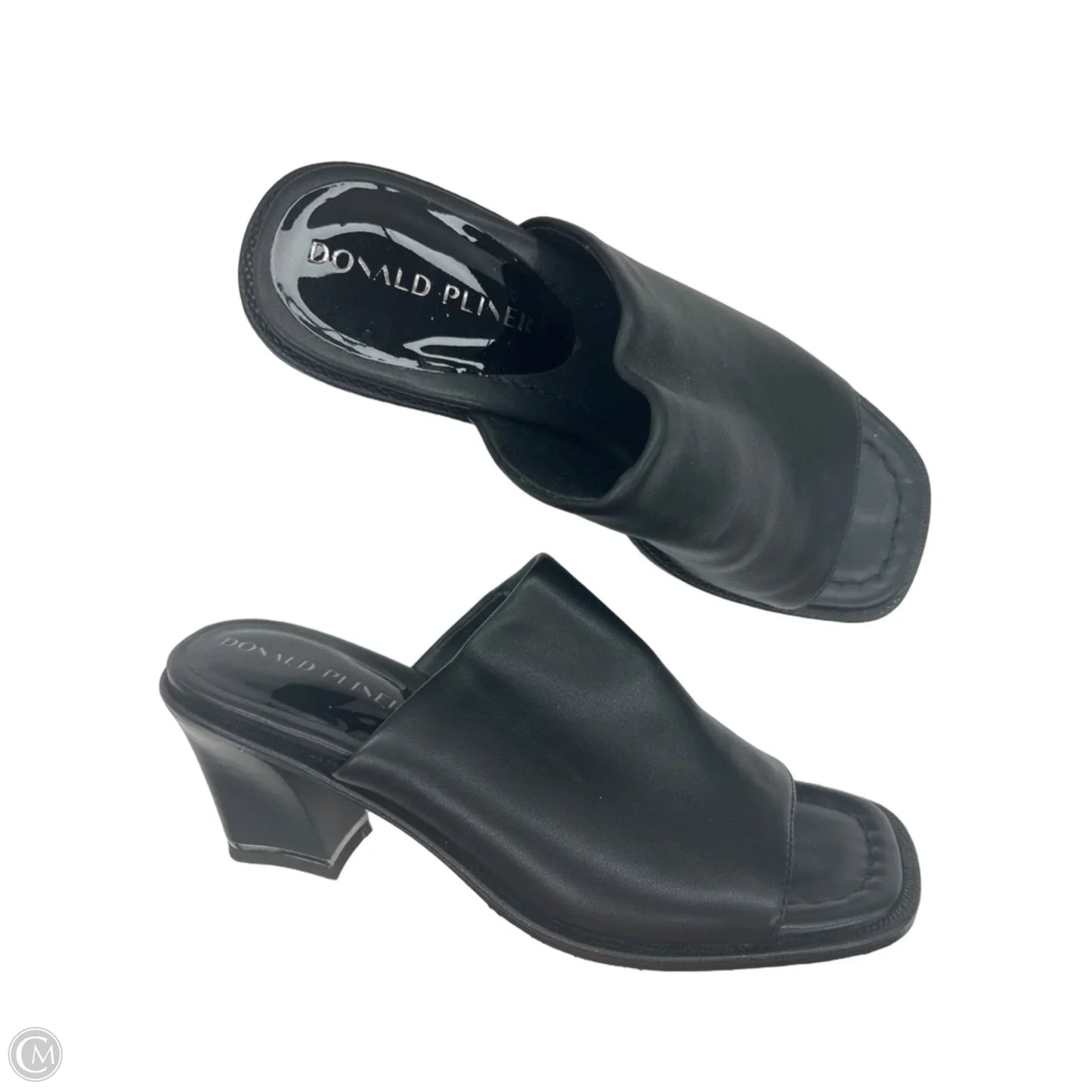 Sandals Heels Block By Donald Pliner In Black, Size: 8.5