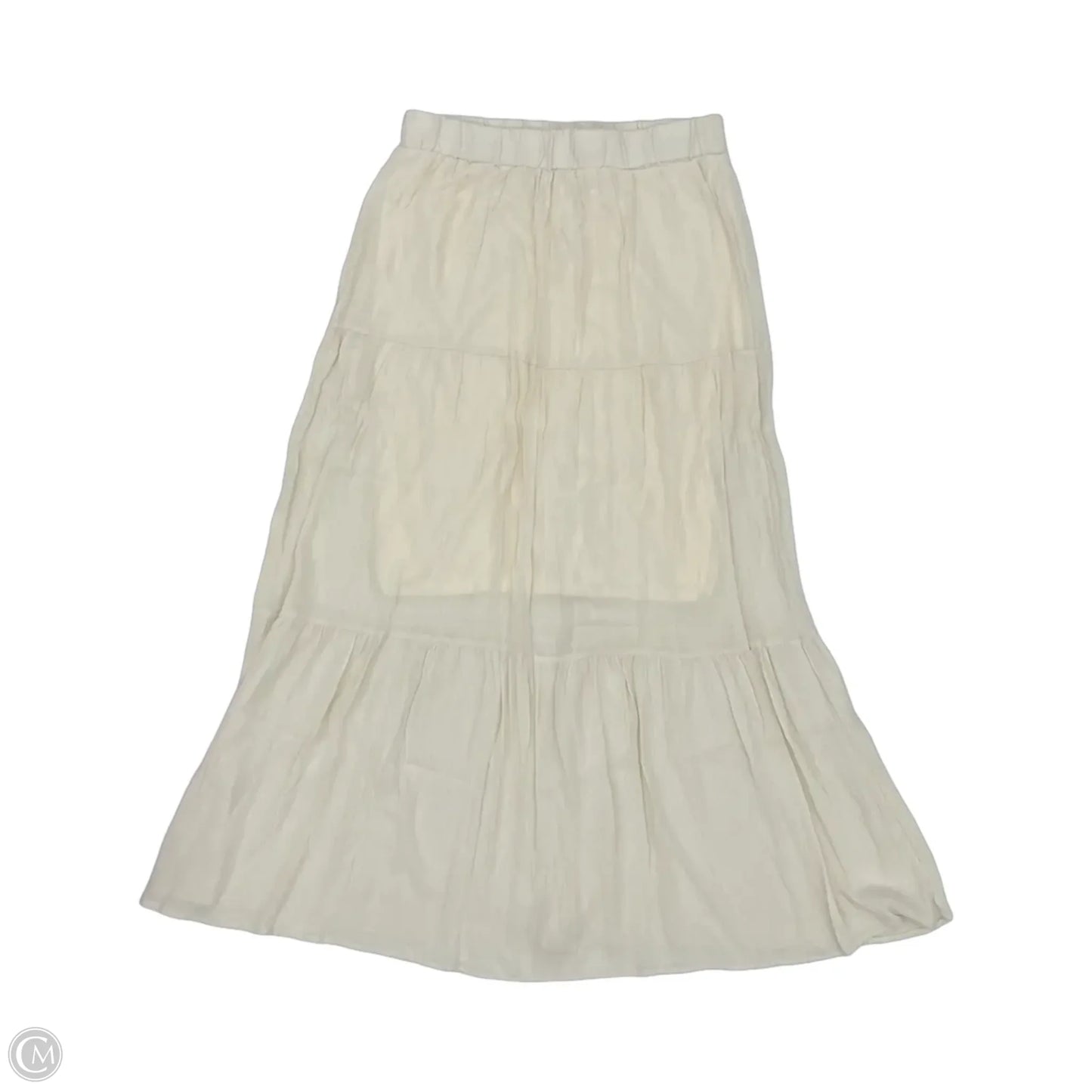 Skirt Maxi By Haute Monde In Cream, Size: L