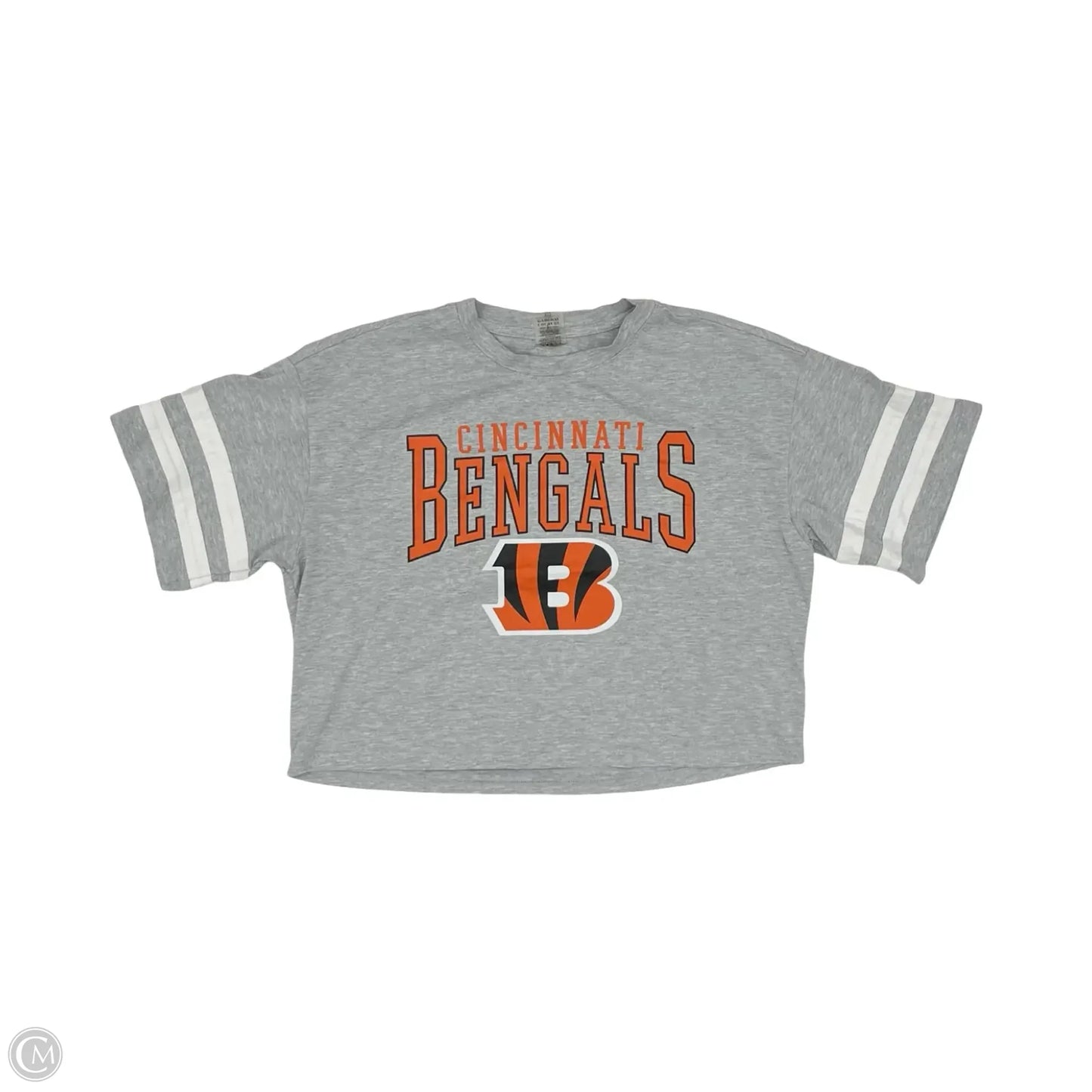 Athletic Top Short Sleeve By Clothes Mentor In Grey, Size: L