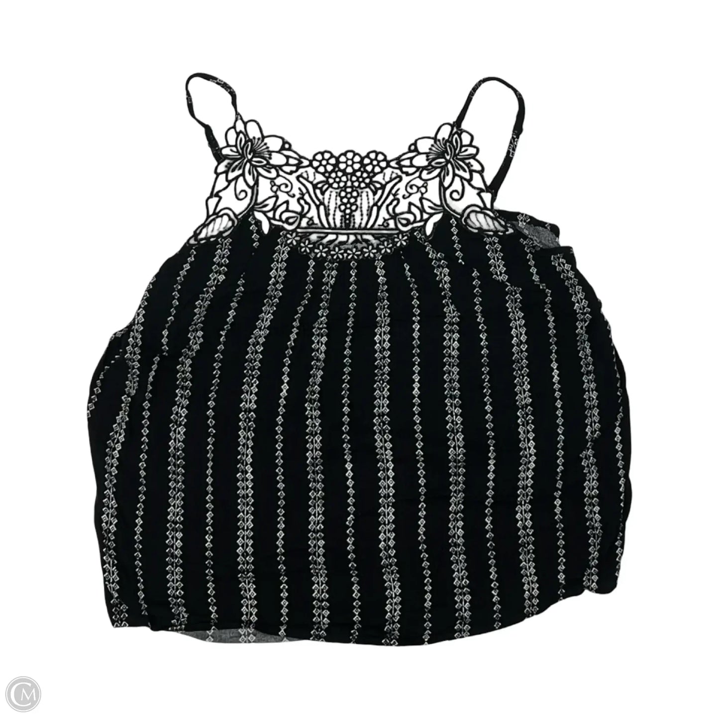 Top Sleeveless By Maurices In Black & White, Size: L