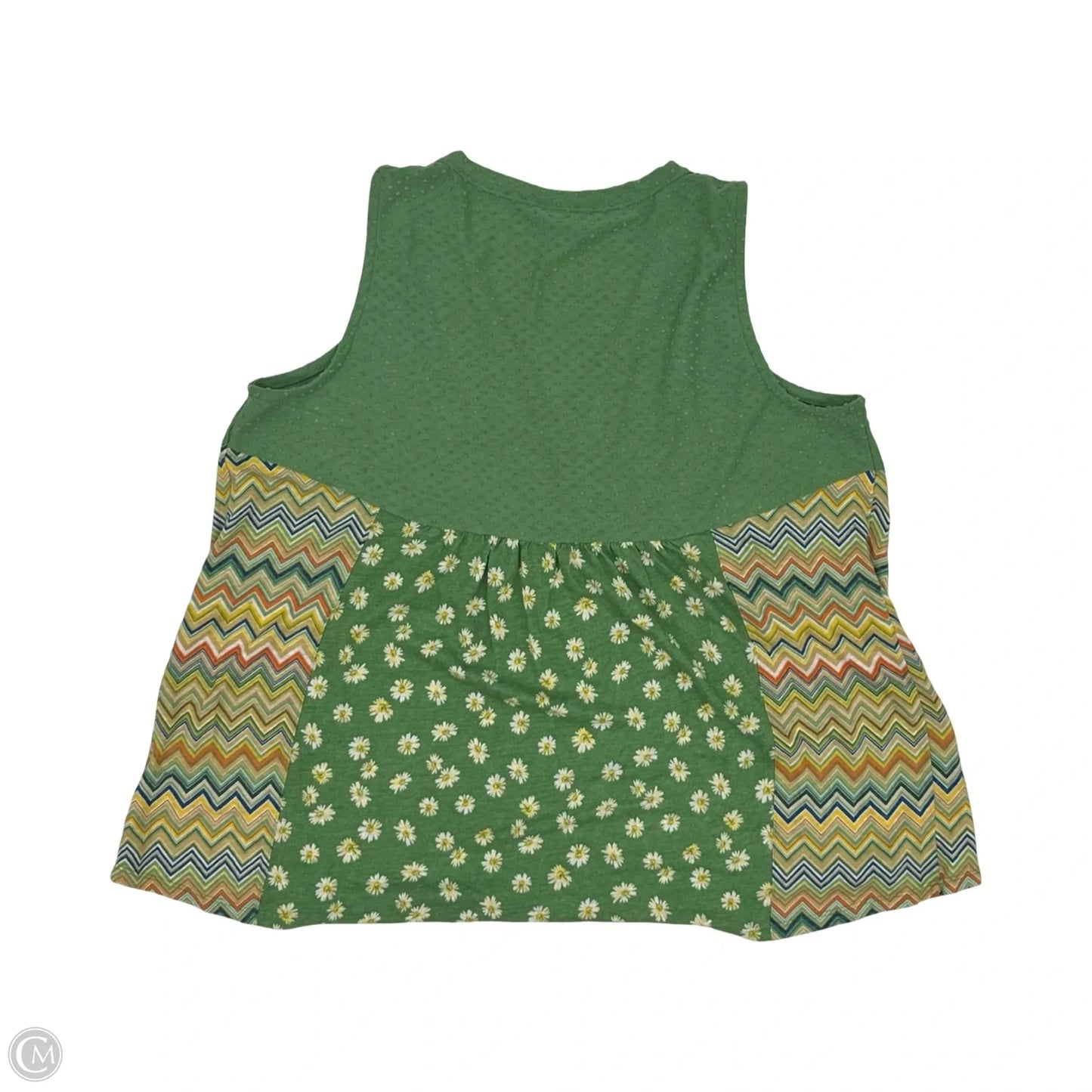 Top Sleeveless By Cato In Green, Size: Xl