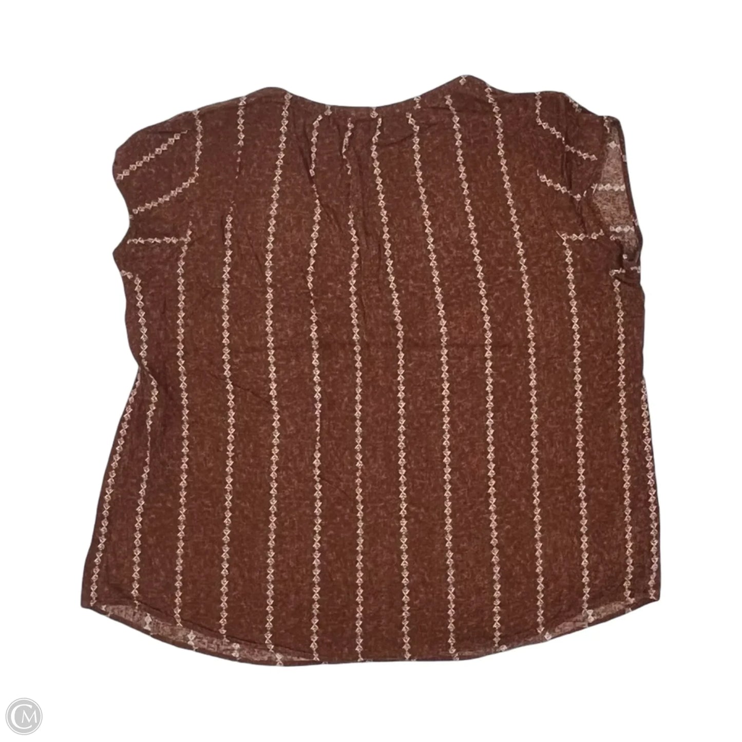 Top Short Sleeve By Sonoma In Brown, Size: Xl