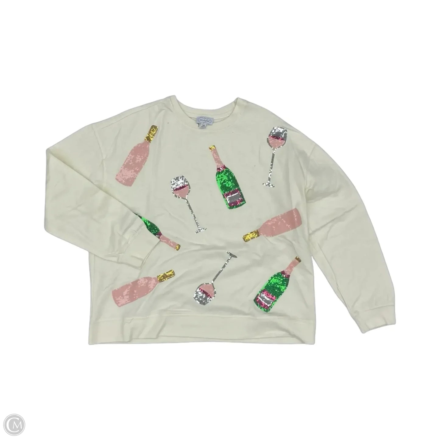 Top Long Sleeve By Mudpie In Cream, Size: S