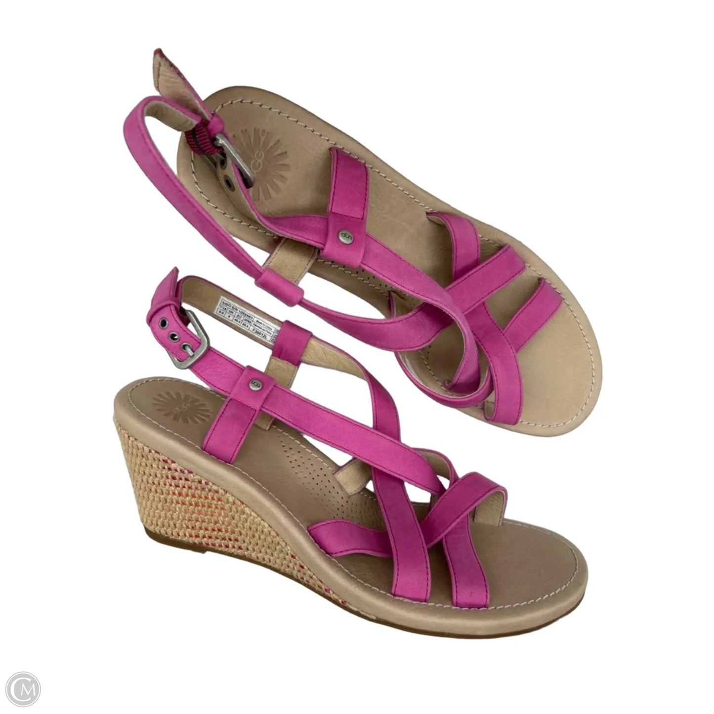 Sandals Designer By Ugg In Pink, Size: 9.5