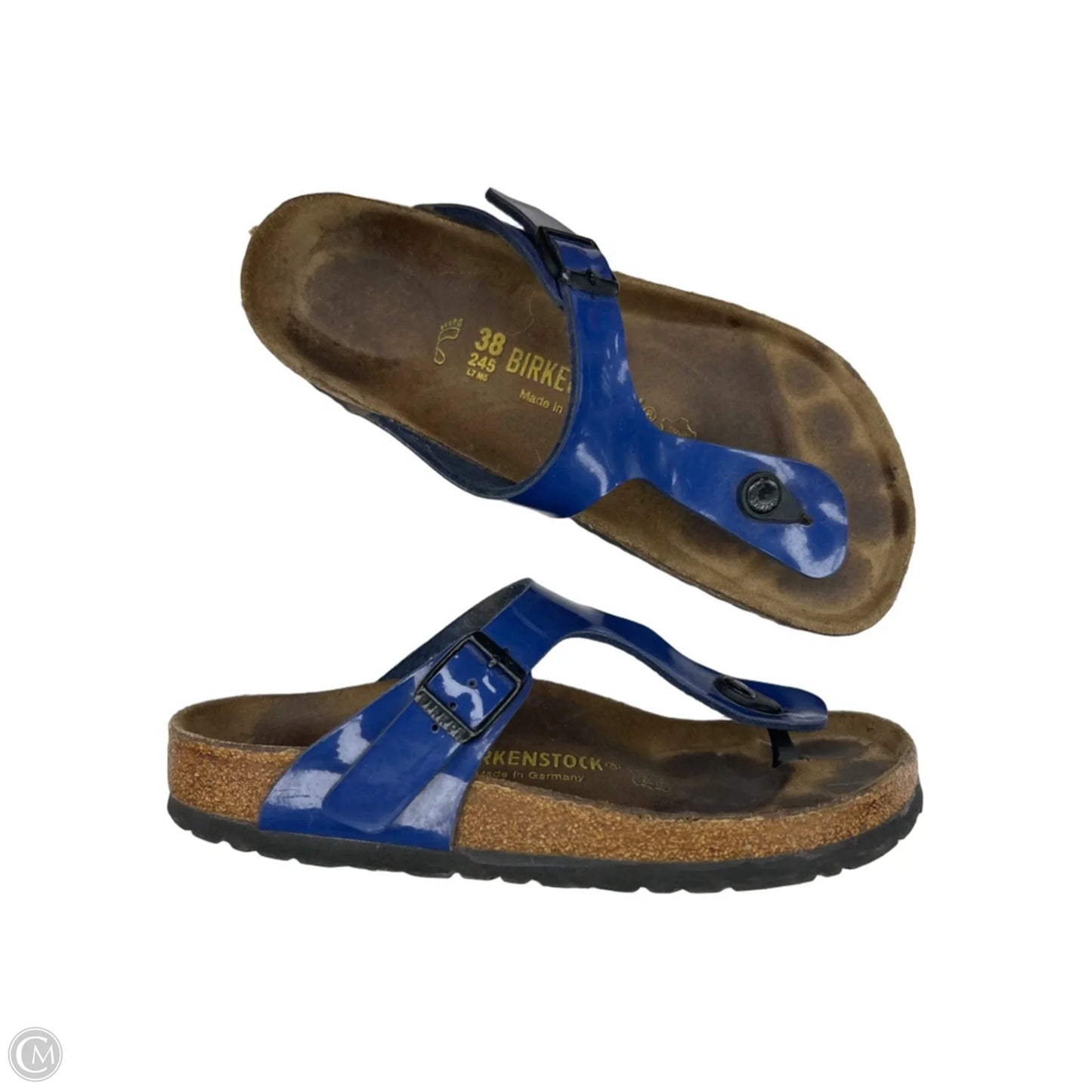Sandals Flats By Birkenstock In Blue, Size: 7