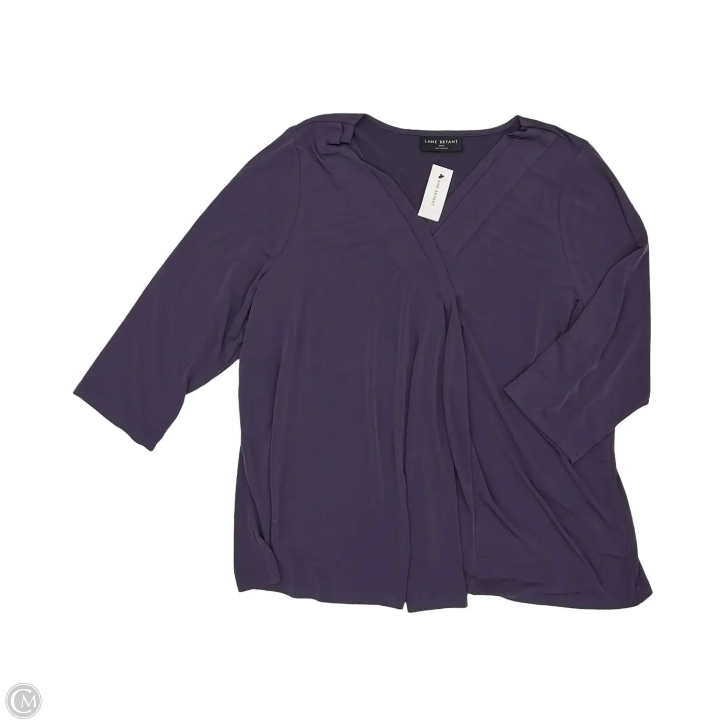Blouse 3/4 Sleeve By Lane Bryant In Purple, Size: 1x