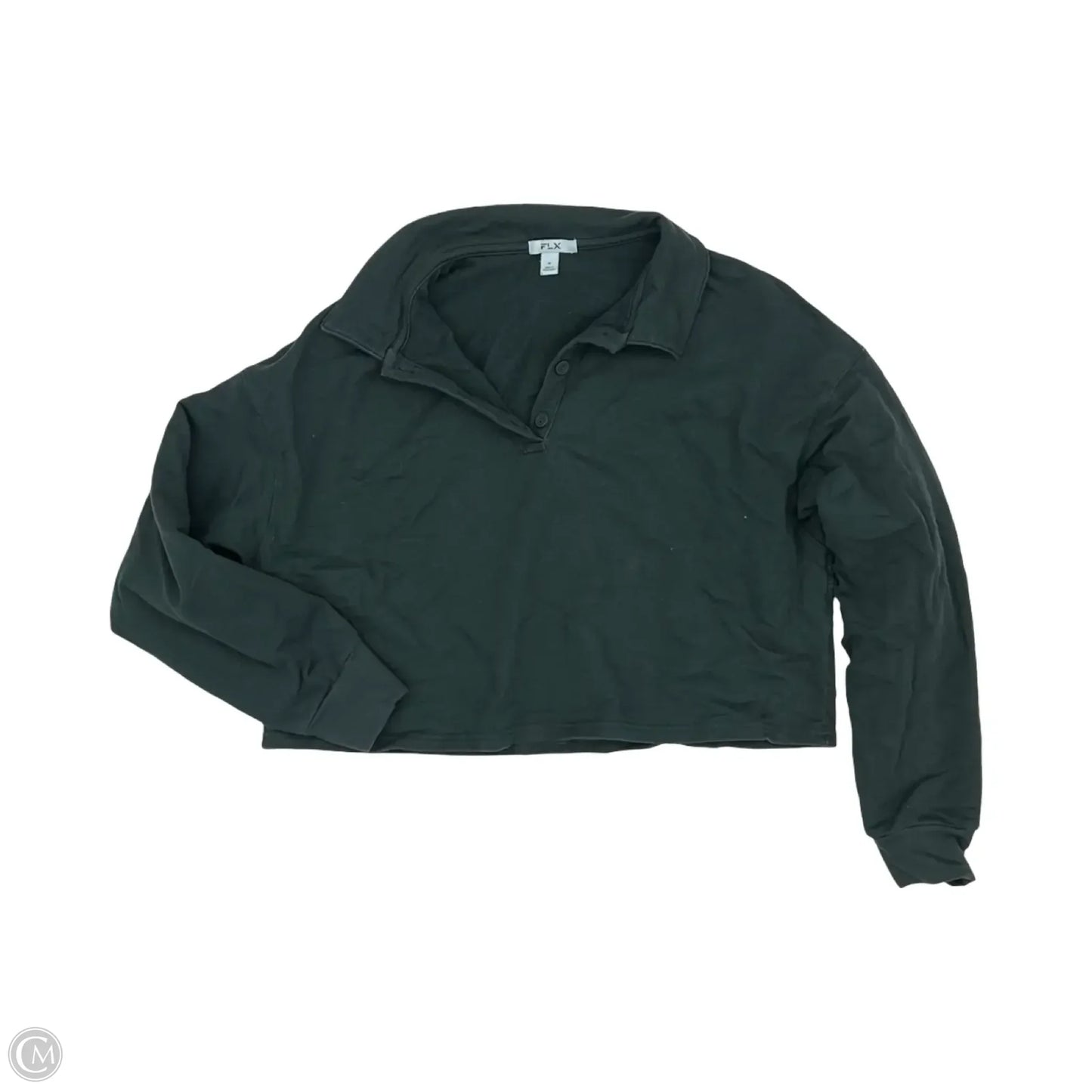 Top Long Sleeve By Flx In Grey, Size: M