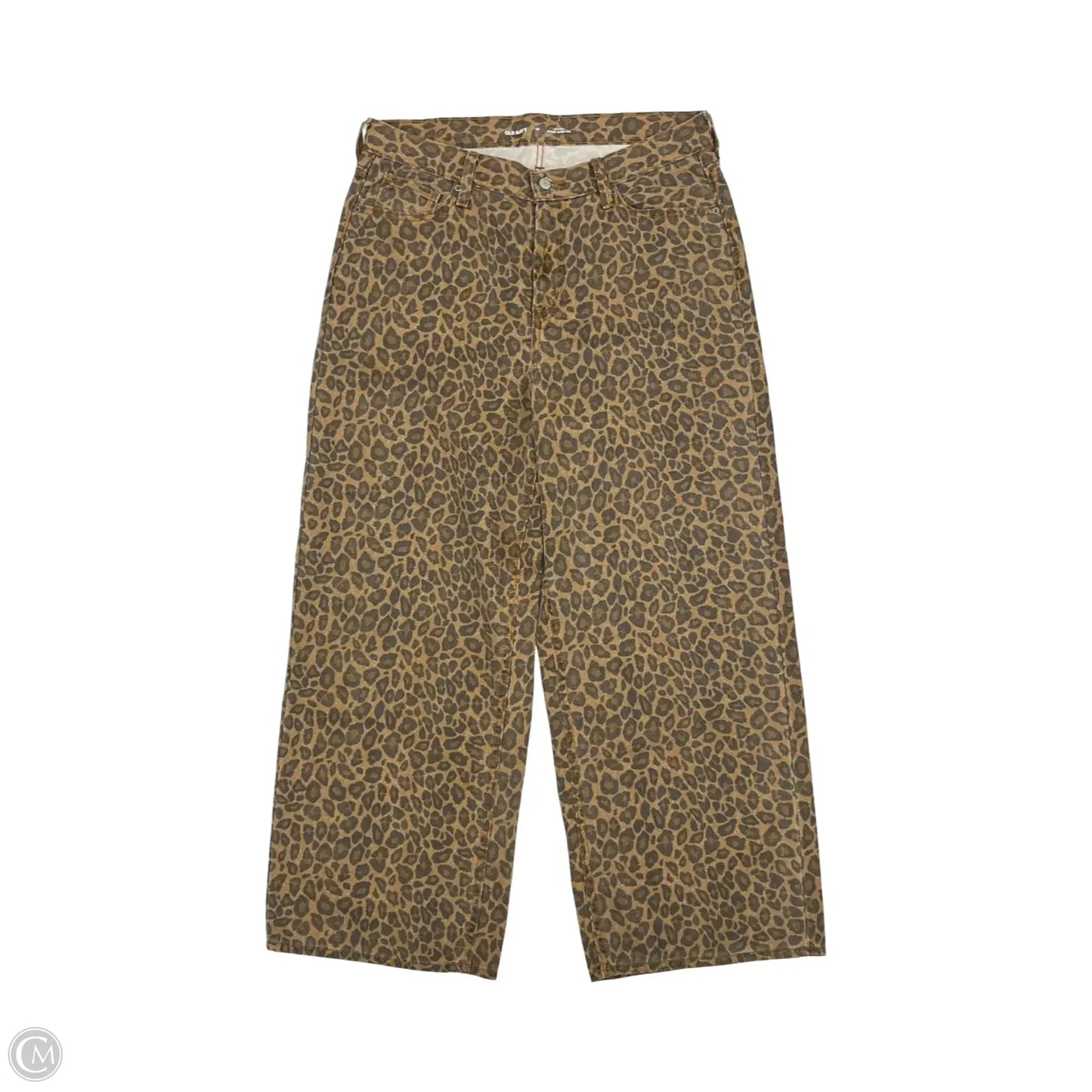 Jeans Wide Leg By Old Navy In Leopard Print, Size: 14