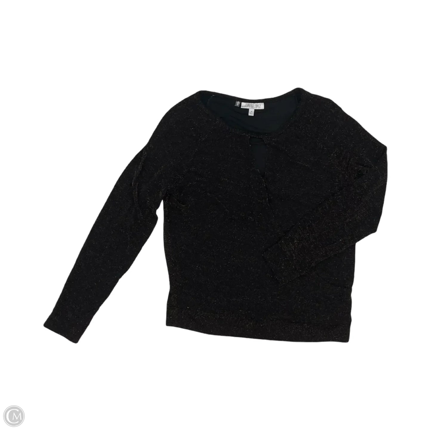 Blouse Long Sleeve By Jennifer Lopez In Black & Orange, Size: M