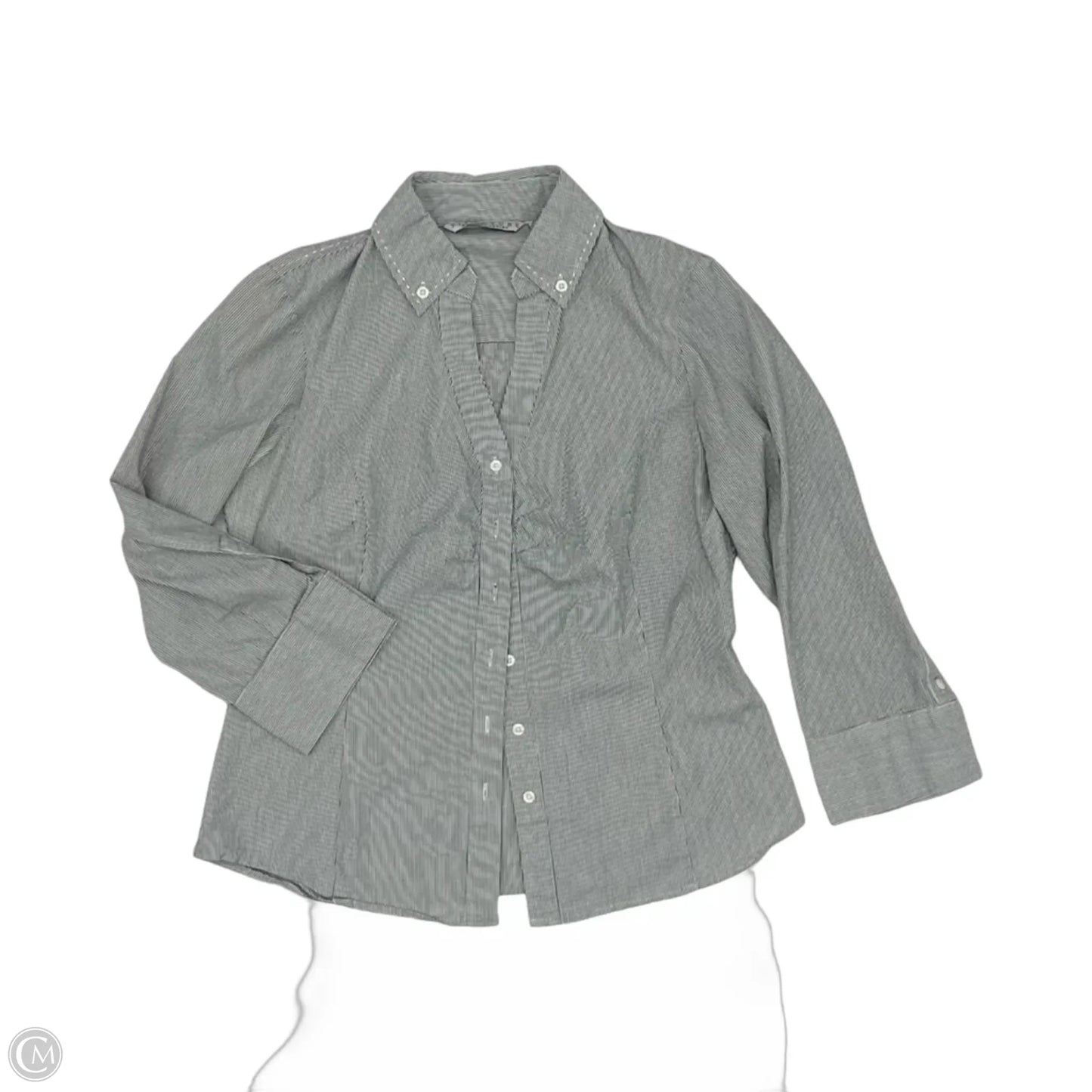 Top Long Sleeve By Larry Levine In Grey, Size: M