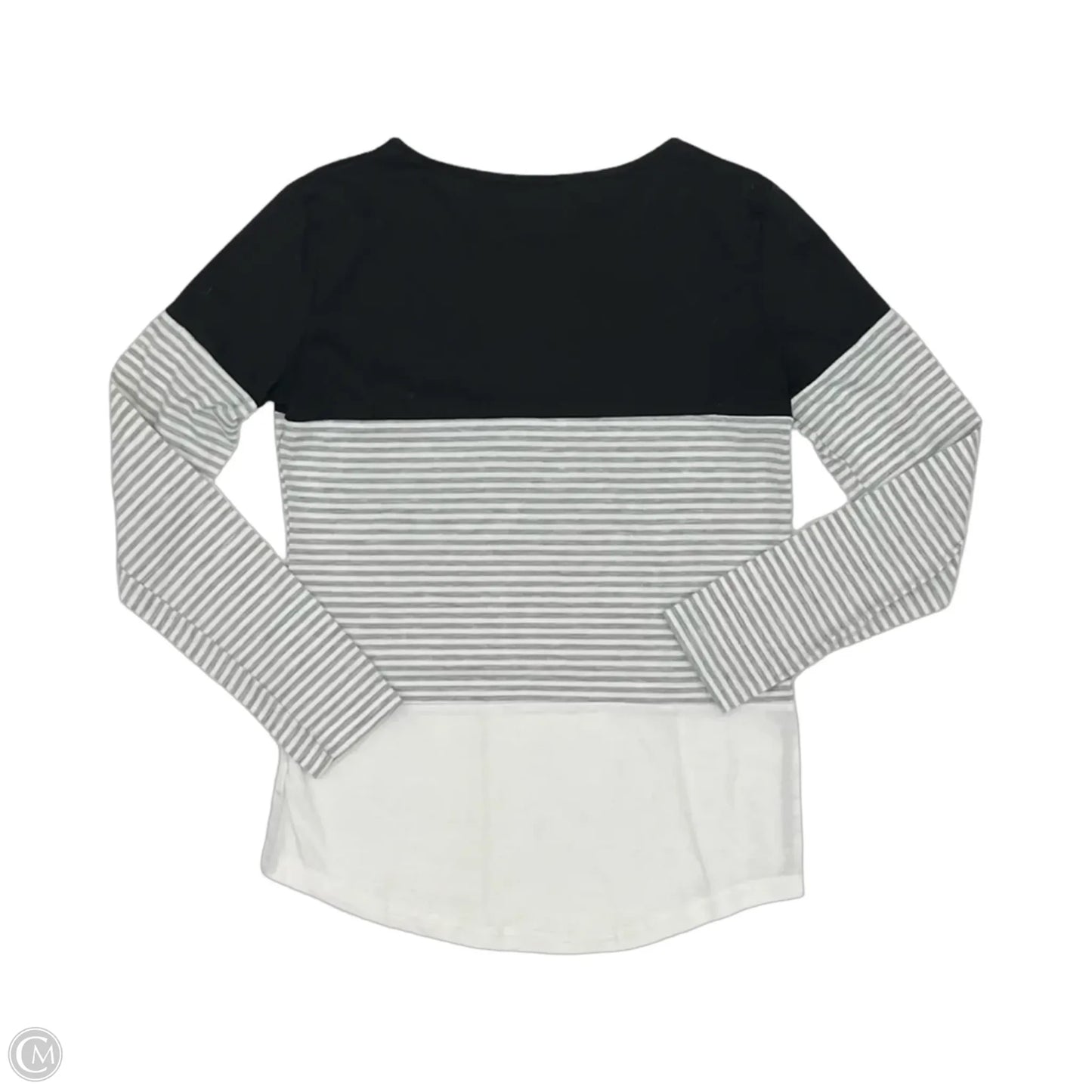 Top Long Sleeve By Cme In Black & White, Size: S