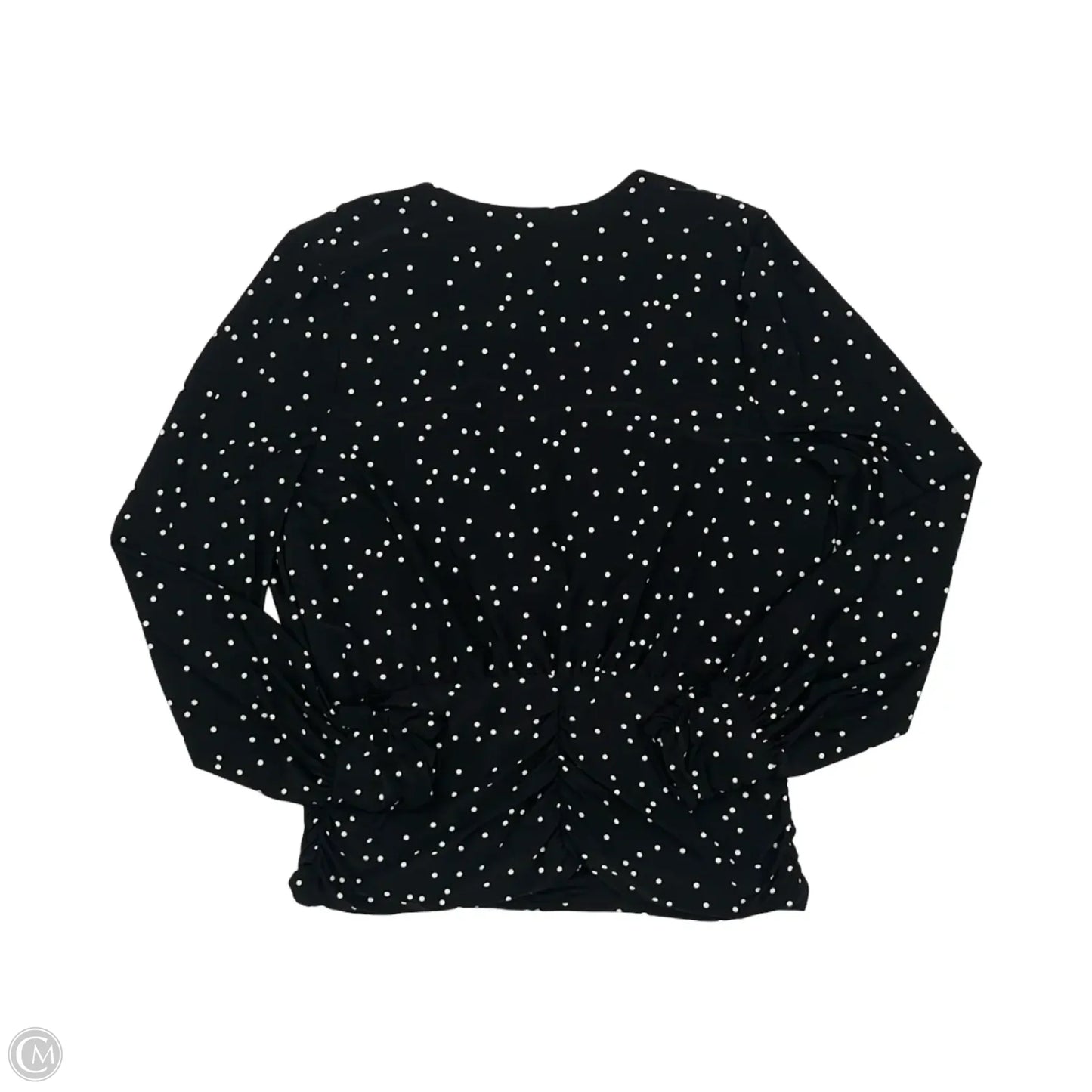 Blouse Long Sleeve By Inc In Black & White, Size: L