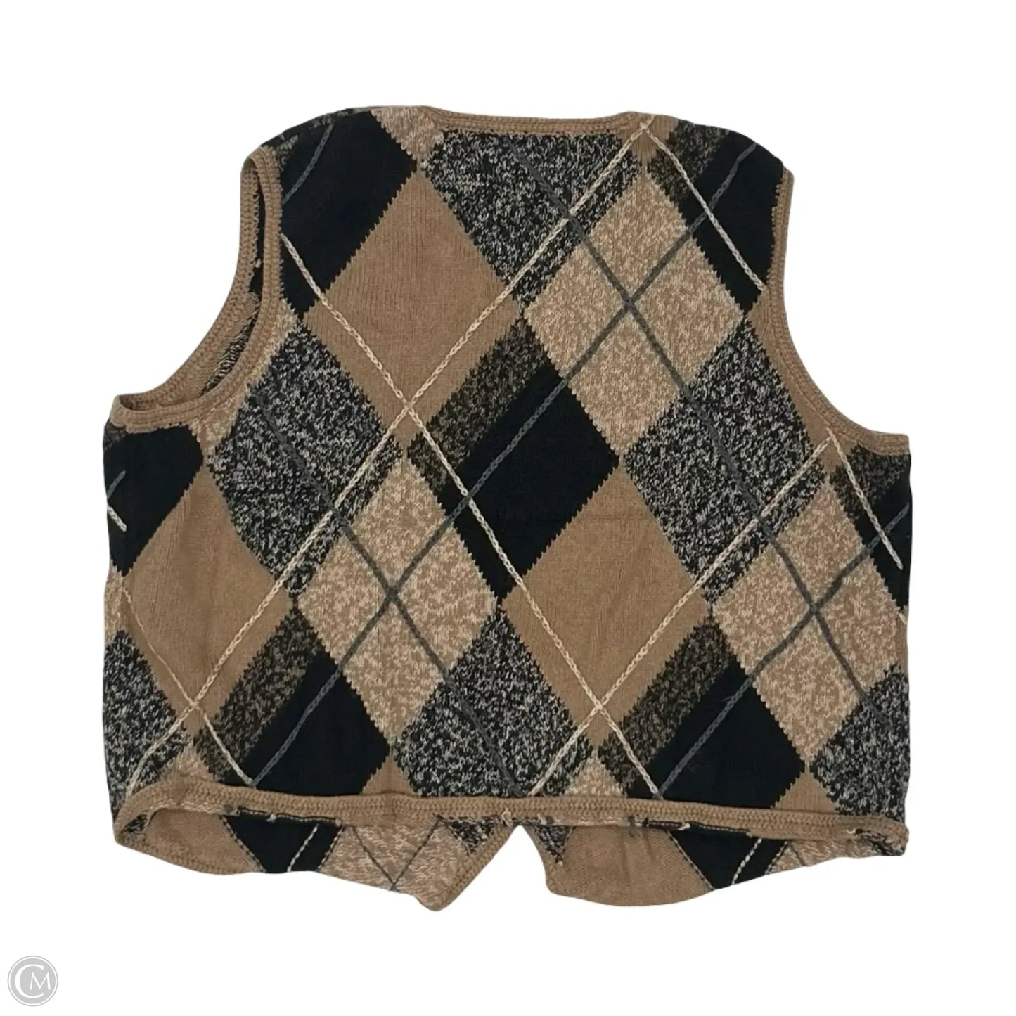 Vest Sweater By Cj Banks In Black & Brown, Size: 2x
