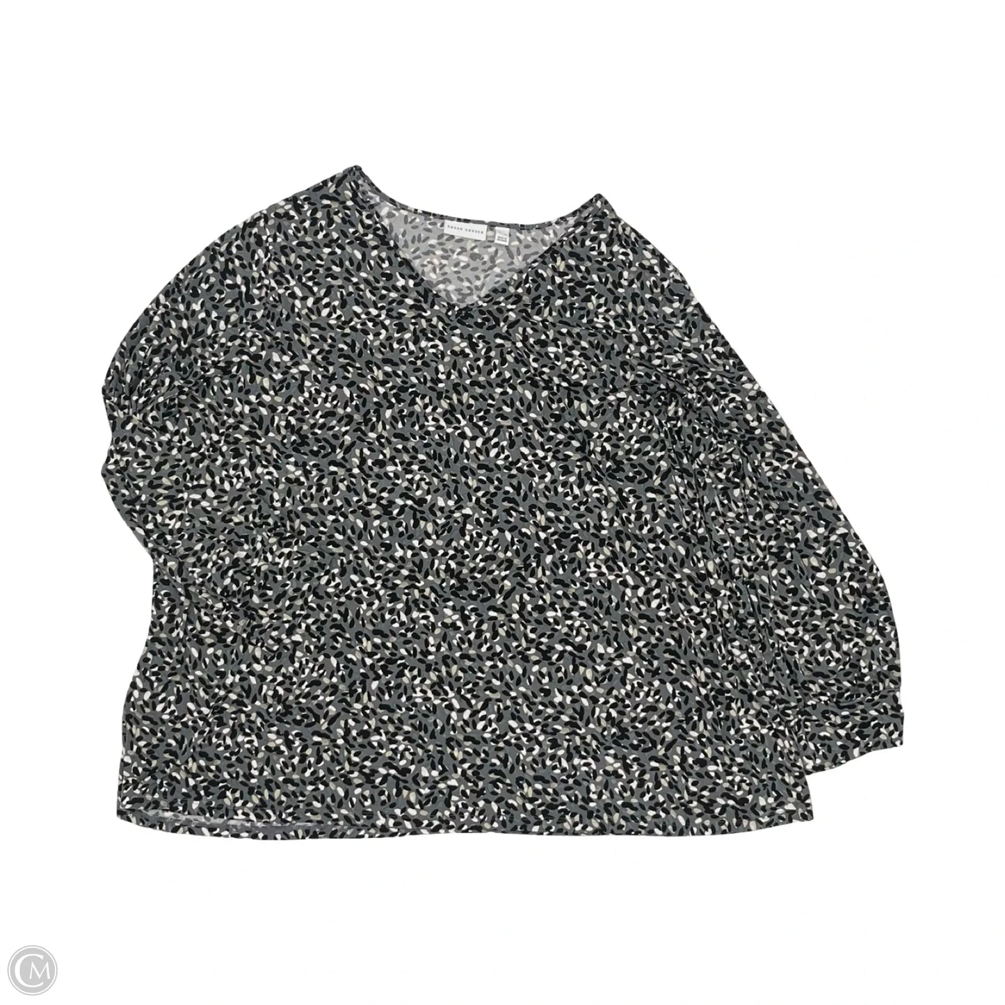 Blouse Long Sleeve By Susan Graver In Grey, Size: 5