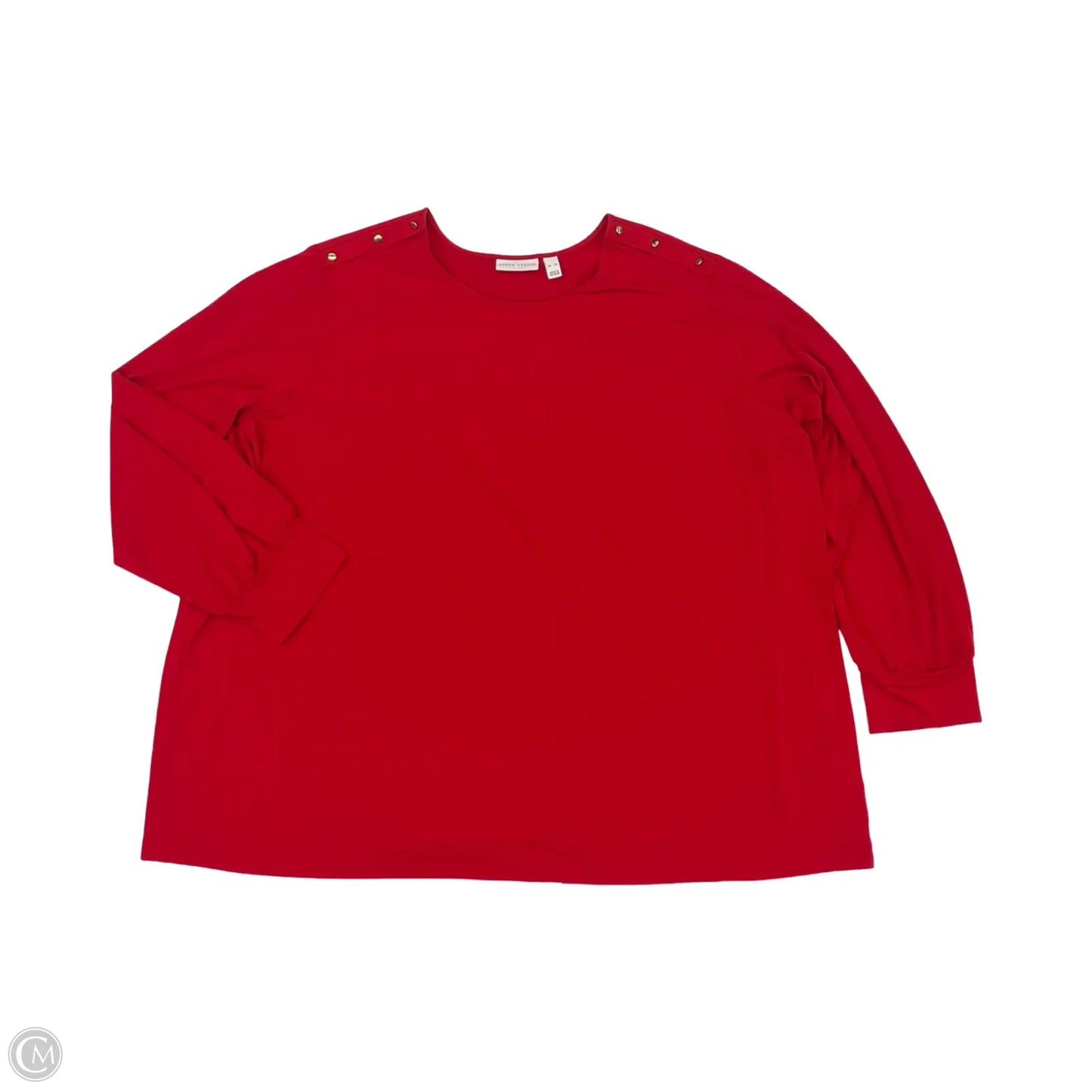 Blouse Long Sleeve By Susan Graver In Red, Size: 5