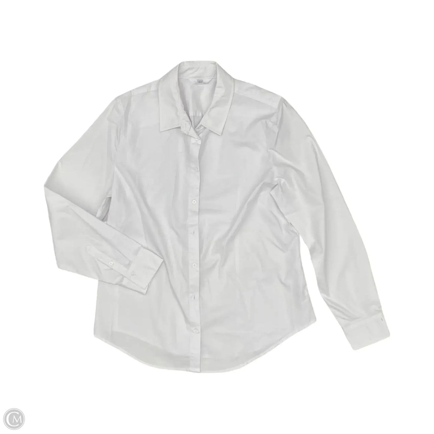 Top Long Sleeve Basic By Time And Tru In White, Size: L