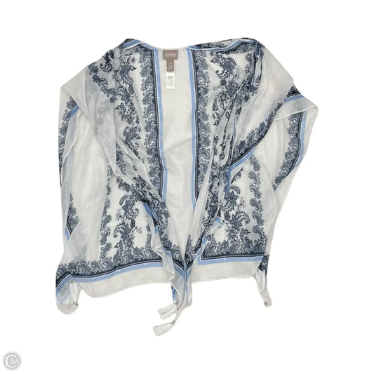 Shawl By Chicos In Blue & White, Size: Os