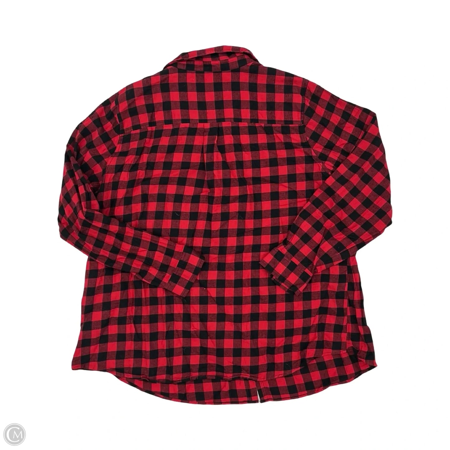 Top Long Sleeve By Croft And Barrow In Black & Red, Size: 2x
