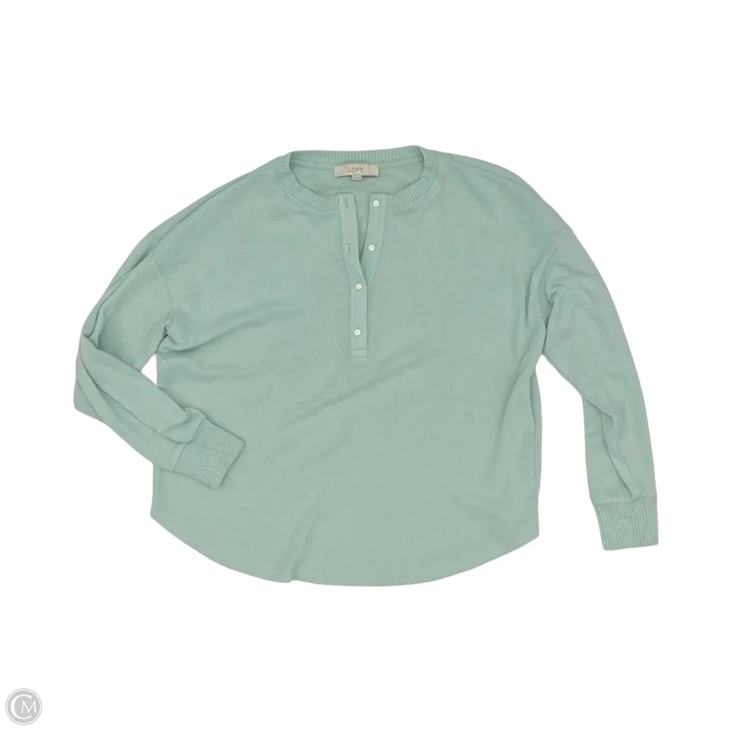 Top Long Sleeve By Loft In Green, Size: M