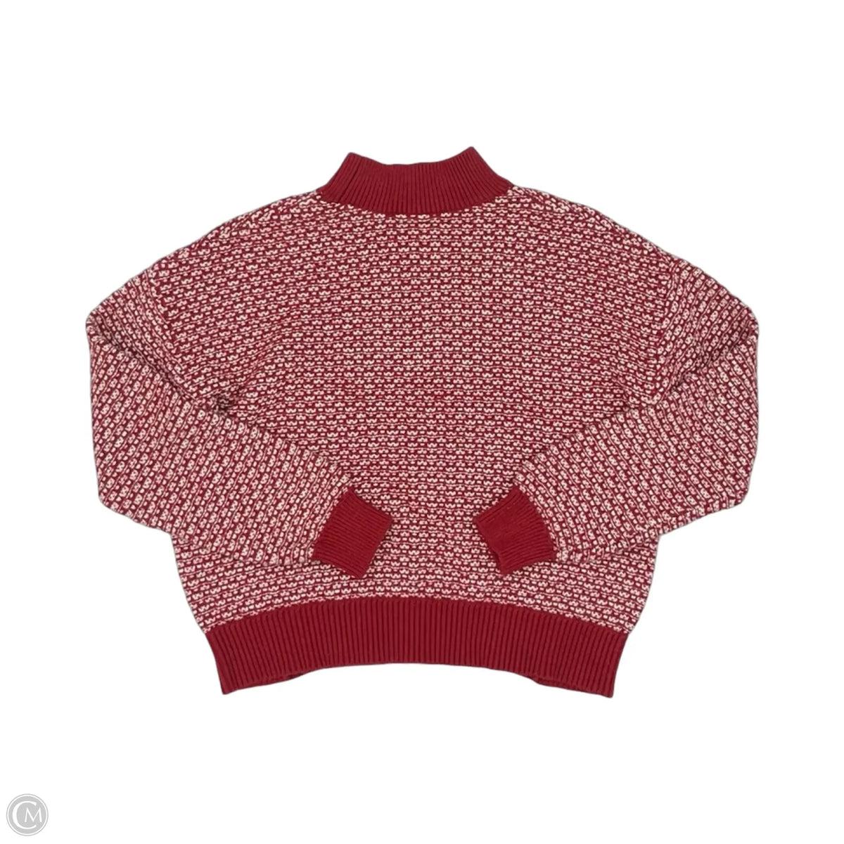 Sweater By Loft In Red & White, Size: M