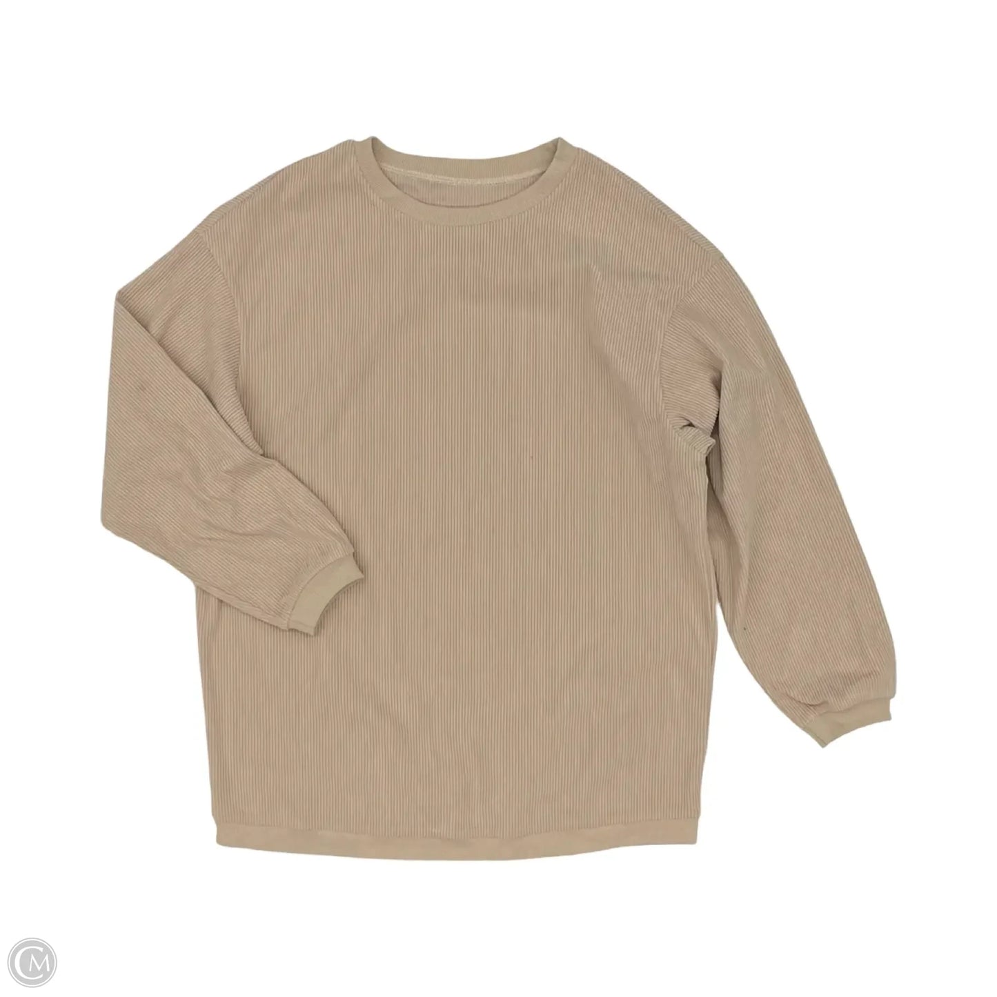 Top Long Sleeve By Cmf In Tan, Size: S