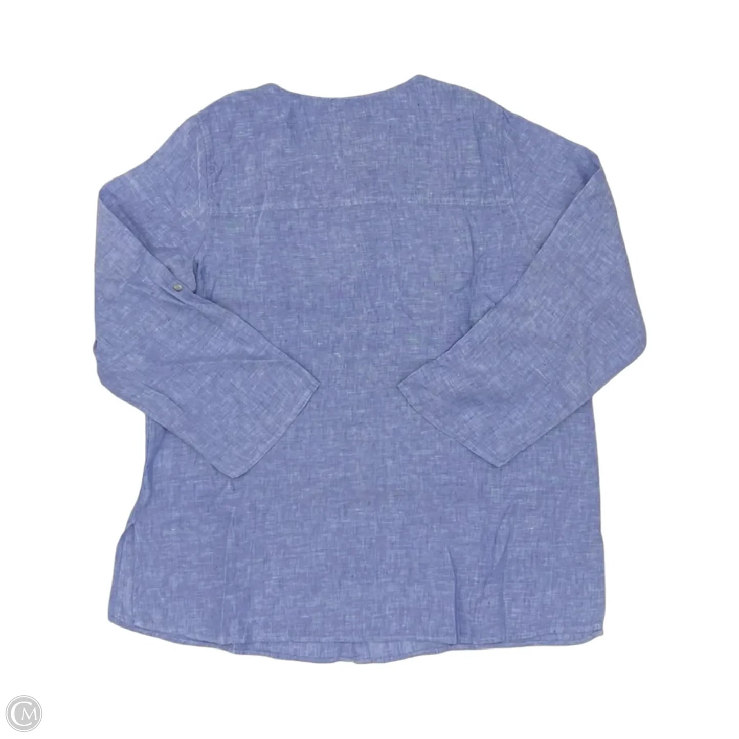 Top Long Sleeve By Tahari In Blue, Size: 1x