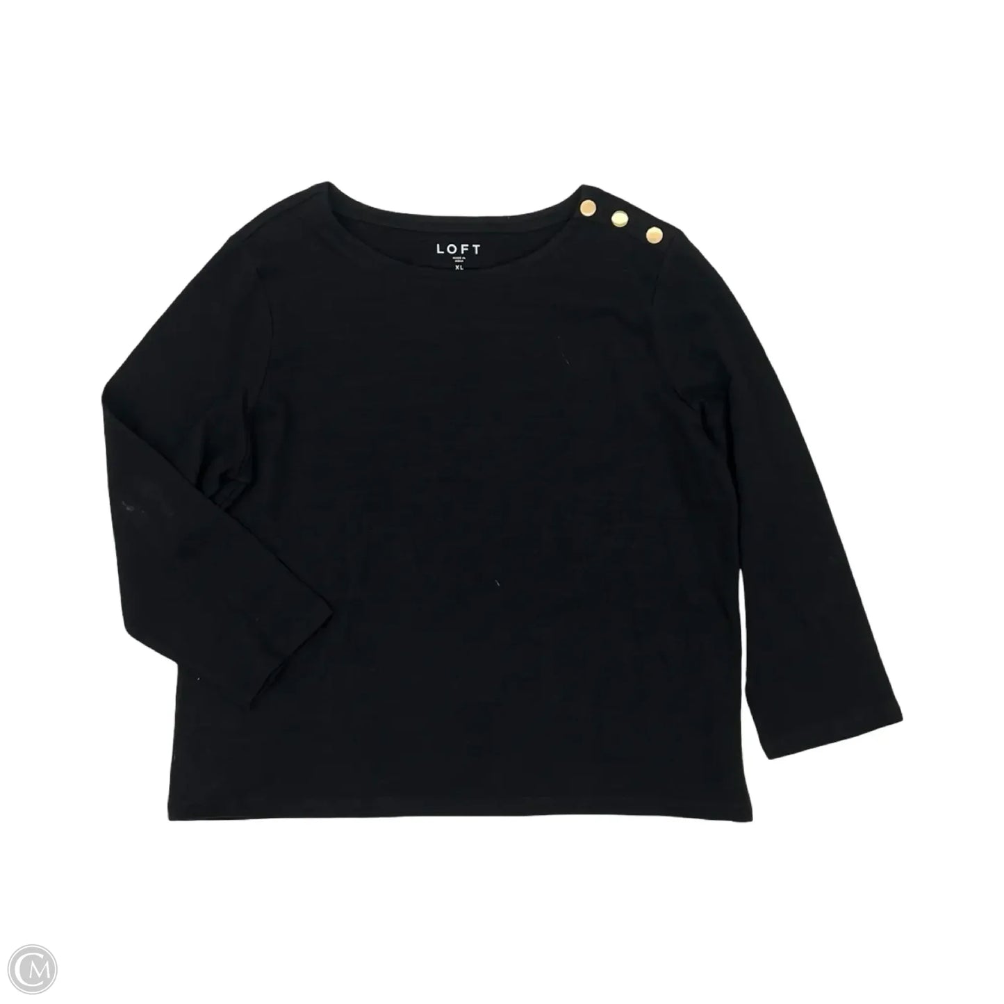 Top Long Sleeve By Loft In Black, Size: Xl