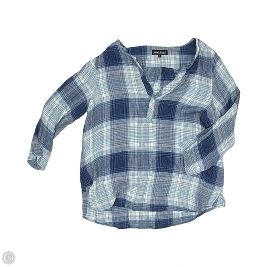 Top Long Sleeve By Clothes Mentor In Blue & White, Size: Xl