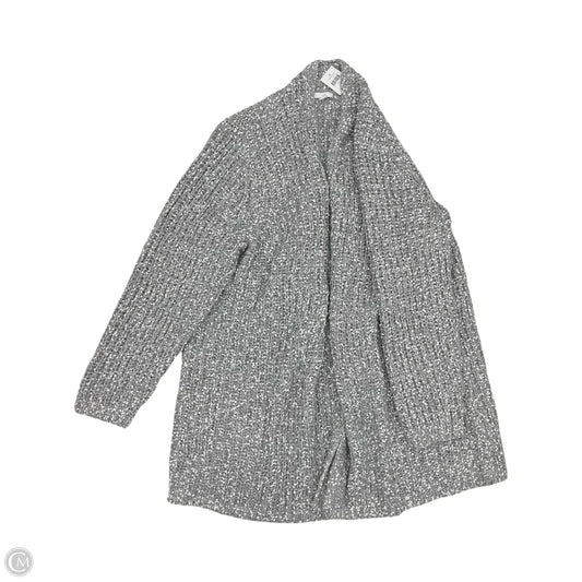 Sweater Cardigan By J. Jill In Grey & White, Size: Xl