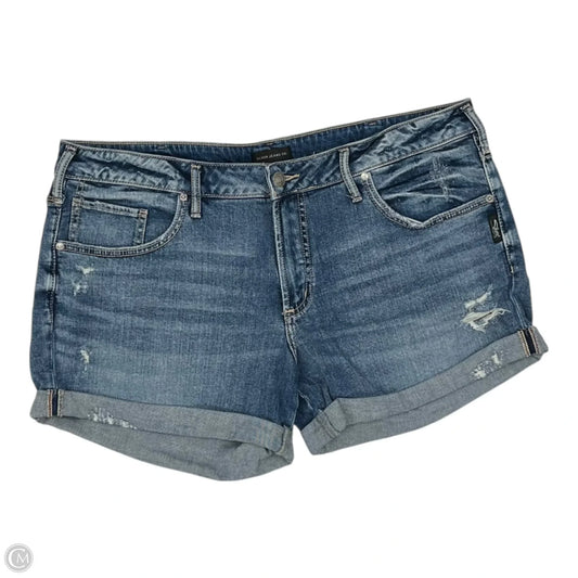 Shorts By Silver In Blue Denim, Size: 18