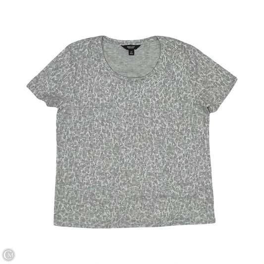 Top Short Sleeve By Simply Vera In Grey, Size: M