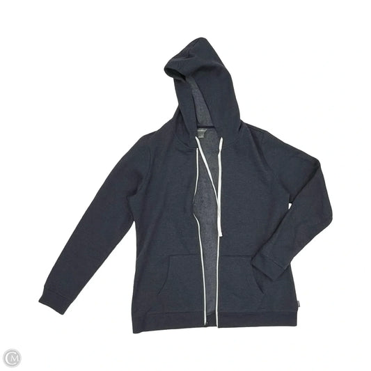 Sweatshirt Hoodie By Eddie Bauer In Navy, Size: M