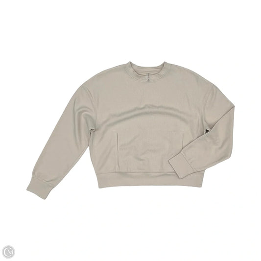 Athletic Top Long Sleeve Crewneck By Clothes Mentor In Tan, Size: S