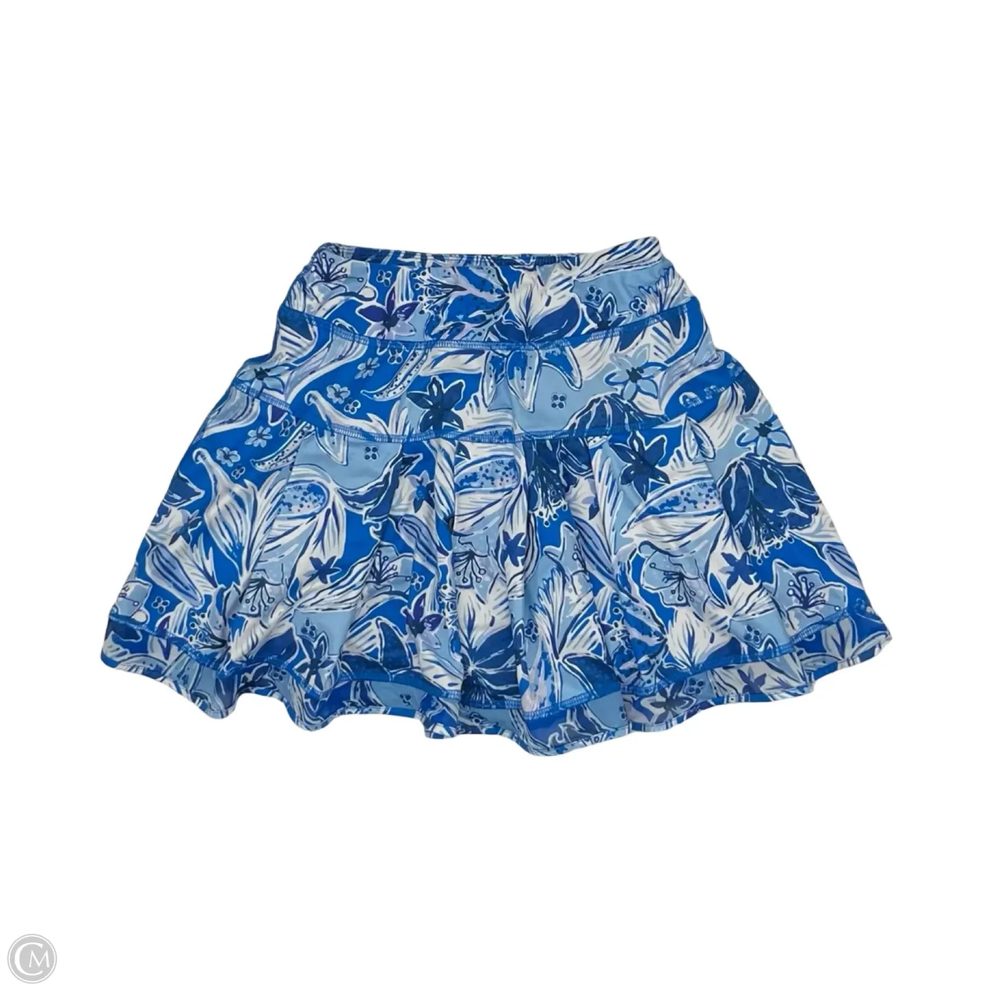 Athletic Skort By Gottex In Blue & White, Size: Xs