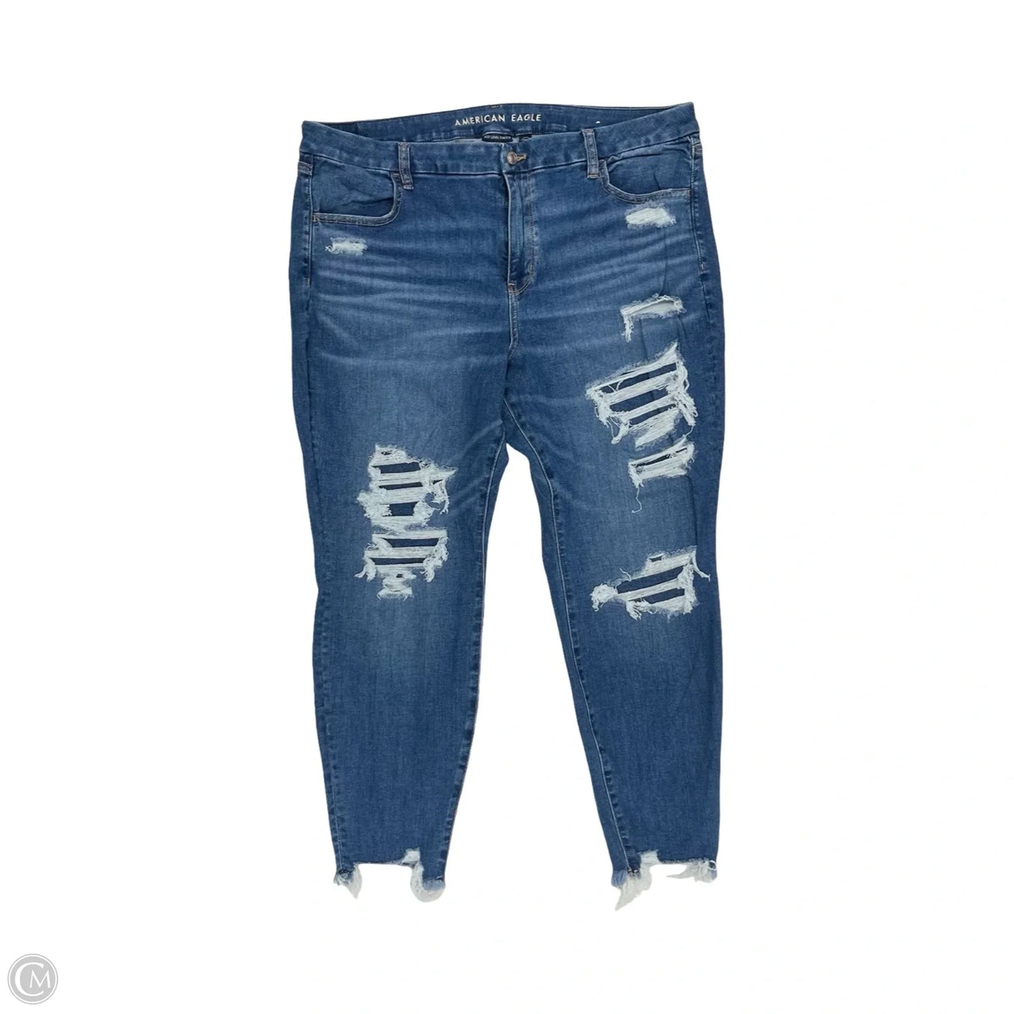 Jeans Skinny By American Eagle In Blue Denim, Size: 20
