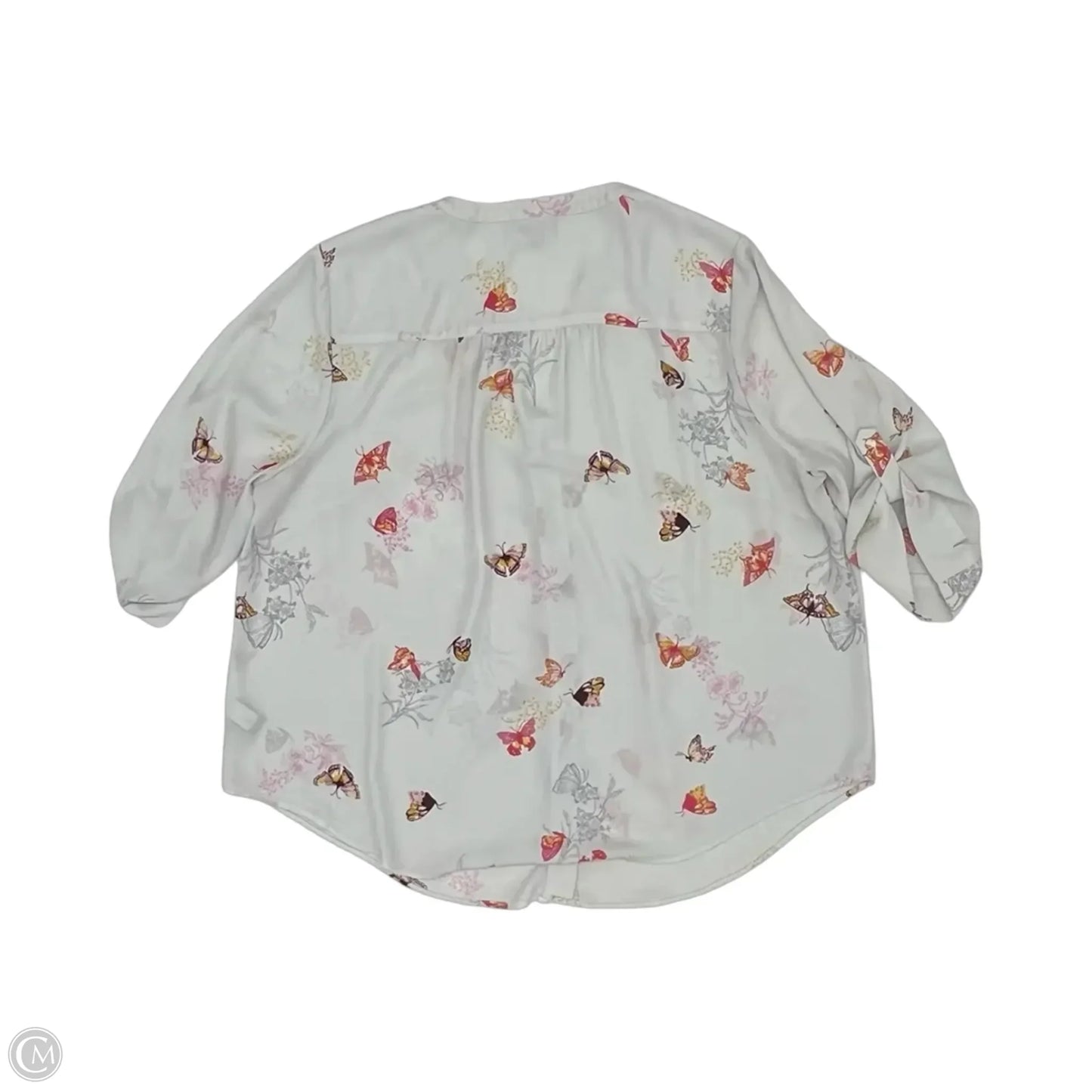 Blouse 3/4 Sleeve By Torrid In White, Size: 2x