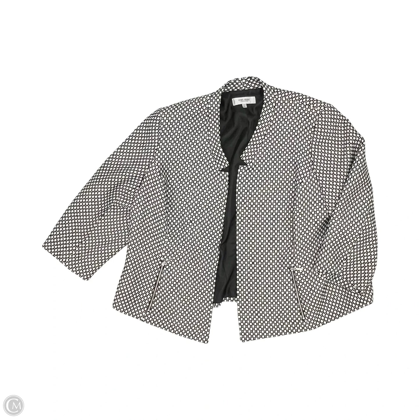 Blazer By Jones Studio In Black & White, Size: 3x