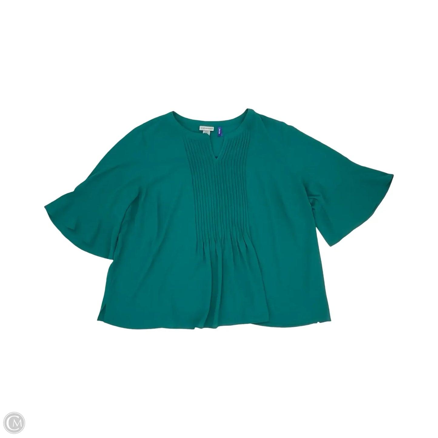 Blouse Short Sleeve By Catherines In Teal, Size: 3x