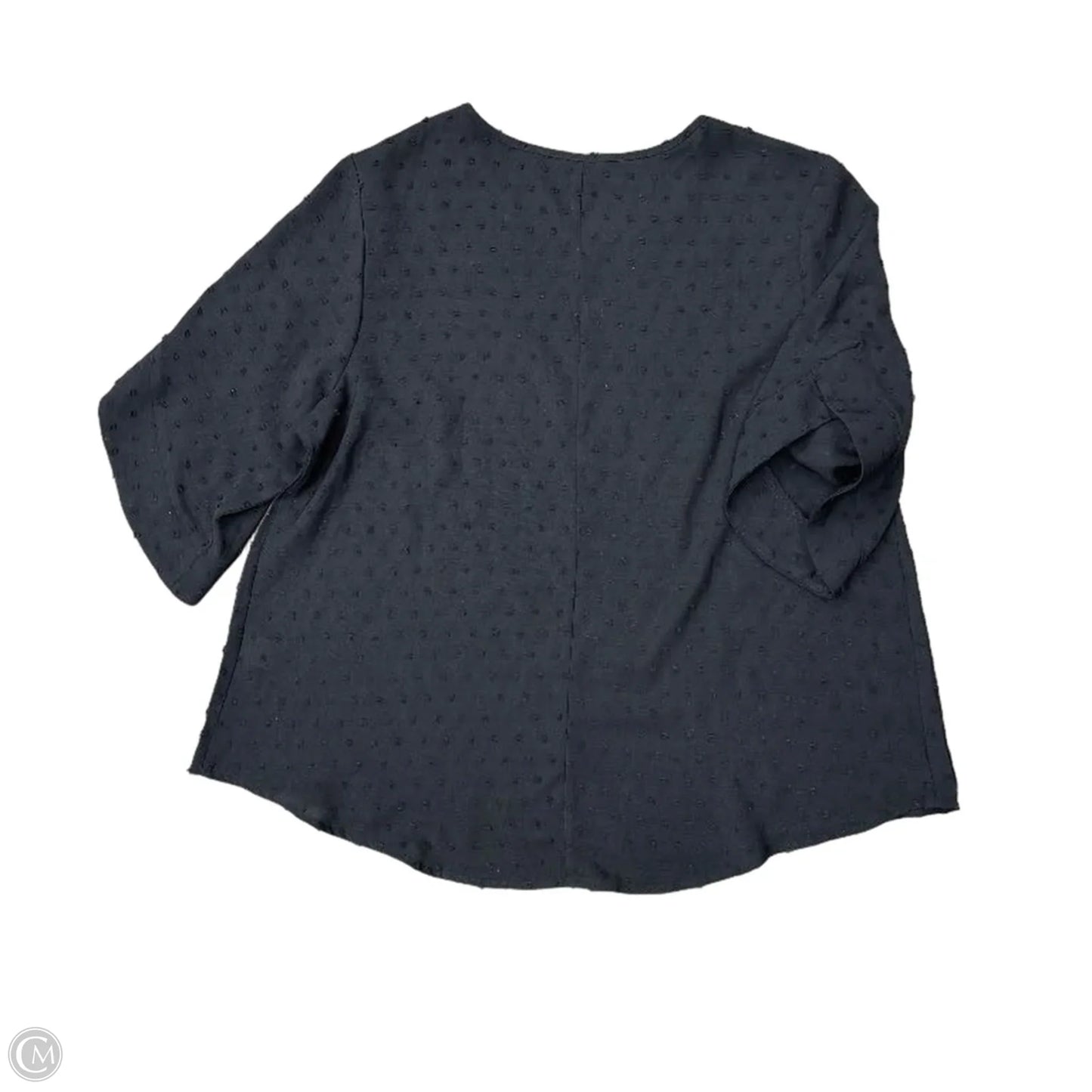 Blouse Short Sleeve By Cme In Black, Size: 2x