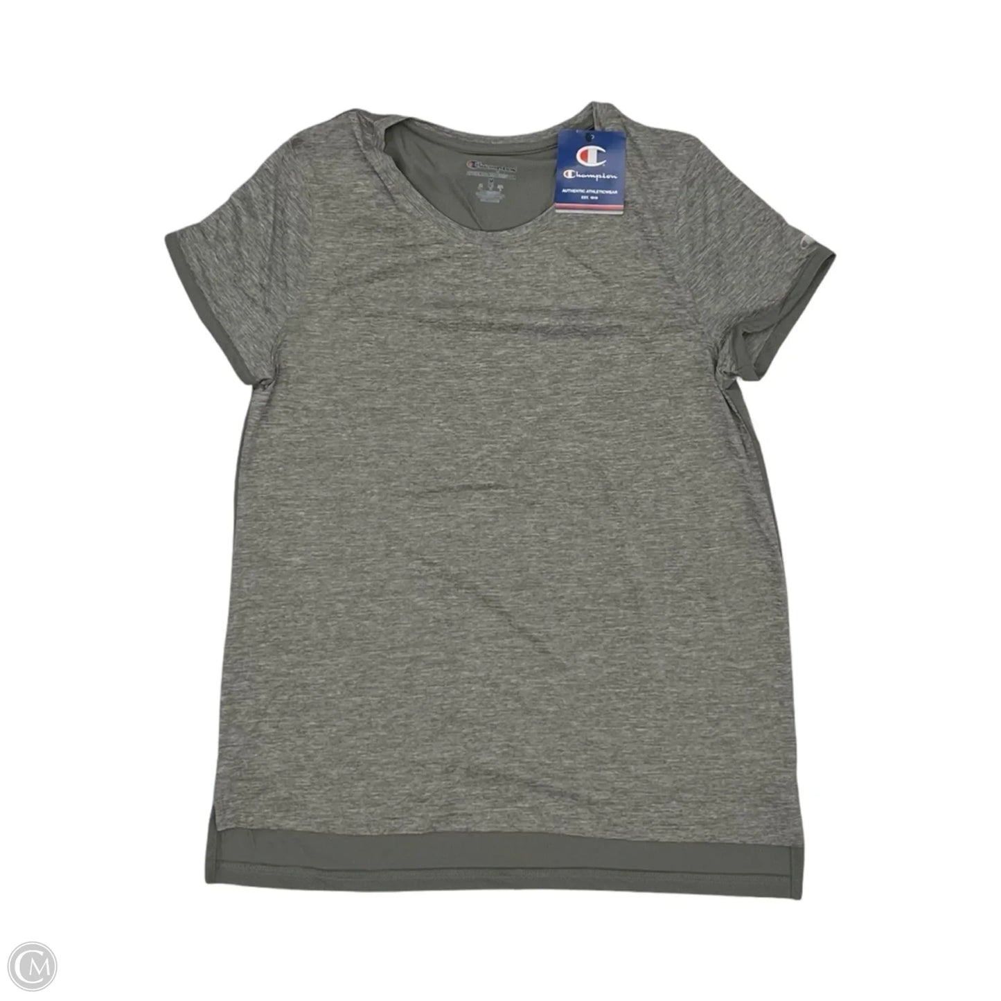 Athletic Top Short Sleeve By Champagne In Grey, Size: M