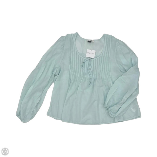 Blouse Long Sleeve By American Eagle In Aqua, Size: M