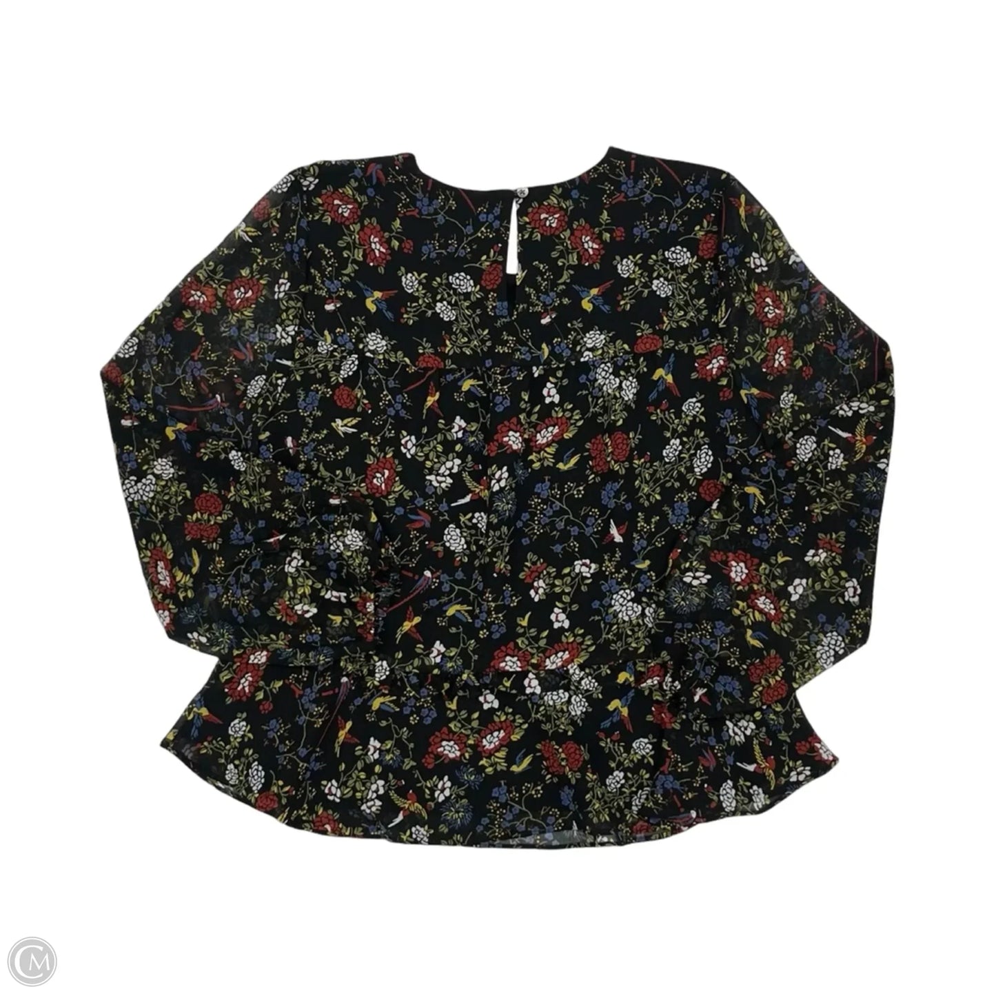 Blouse Long Sleeve By Madewell In Black, Size: S