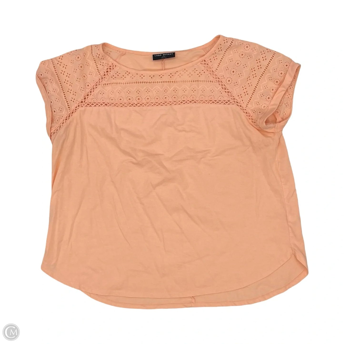 Blouse 3/4 Sleeve By Cato In Peach, Size: 2x